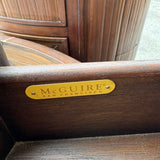Vintage McGuire Oval Nightstand Pair