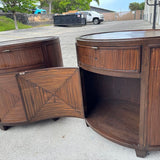Vintage McGuire Oval Nightstand Pair