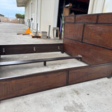Mcguire Wooden Bed Frame with Geometric Design