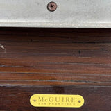 Mcguire Wooden Bed Frame with Geometric Design