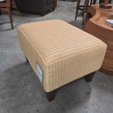 Beige Upholstered Ottoman