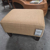 Beige Upholstered Ottoman