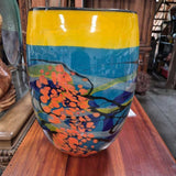 Multicolored Art Glass Vase by Ioan Nemtoi