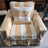 Striped Armchair with Cushion
