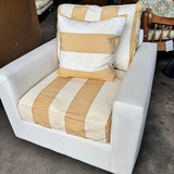 Striped Armchair with Cushion