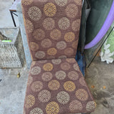 Brown Floral Pattern Dining Chair