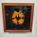 Hawaiian Feather Lei in Shadow Box Koa Frame