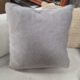 Soft Gray Decorative Pillow Hand Made