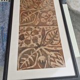 Framed Tapa Style Botanical