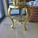 Vintage Gold Planter Stand Brass Shell