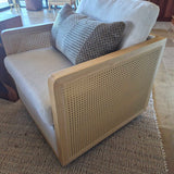 Modern Cane Accent Chair Pair