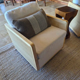 Modern Cane Accent Chair Pair