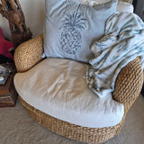 Oversized Woven Lounge Chair