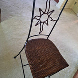 Iron And Rattan Sun Burst