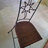 Iron And Rattan Sun Burst