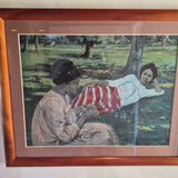 Framed Art Print of Two Women in Park
