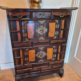 Tall Asian Brass Mounted Cabinet