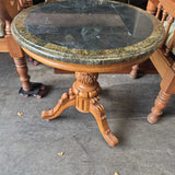 Pair Of Vintage Round Marble Top Side Table