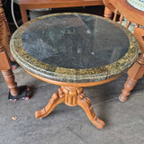 Pair Of Vintage Round Marble Top Side Table