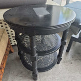Black Round Side Table