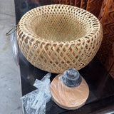 Woven Rattan Light Fixture