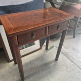 Vintage Wooden Console Table with 2 Drawers