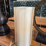 Faceted Faux Alabaster Tower Lamp