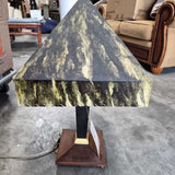 Black And Gold Pyramid Lamp