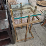 Modern Glass Top Side Table