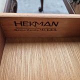 Leather Top Executive Desk And Carved Arm Chair