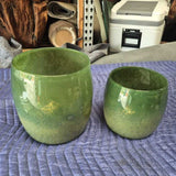 Set of Two Green Decorative Bowls
