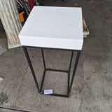 Modern White Top Side Table