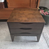 Wooden Nightstand with Two Drawers