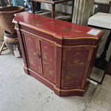 Vintage Red Chinese Style Cabinet