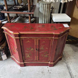 Vintage Red Chinese Style Cabinet