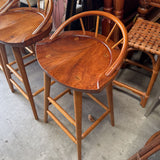 Koa Wood Bar Stools Set Of 4