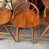 Koa Wood Bar Stools Set Of 4