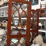 Antique Wooden Folding Screen with Decorative Panels