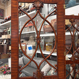 Antique Wooden Folding Screen with Decorative Panels