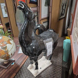 Large Black Crackle -Glazed Tang Style Horse