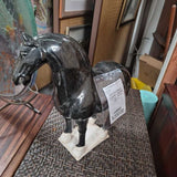 Black Crackle -Glazed Trotter Horse