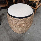 Uttermost Island Straw Accent Stool