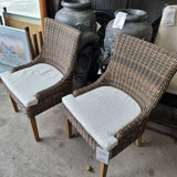 Pair Woven Rattan Dinning Chair