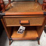 Pair Of Pelican Reef Palm Cove Rattan Nightstand