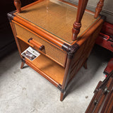 Pair Of Pelican Reef Palm Cove Rattan Nightstand