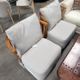 Natural Wood & Upholster Lounge Chair