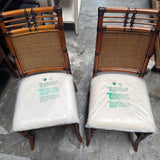 Pair Of Woven Rattan Dinning Chair