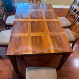 Geometric Top Dining Table & 6 Chairs