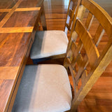 Geometric Top Dining Table & 6 Chairs