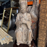 Antique Wooden Figurine of a Buddha